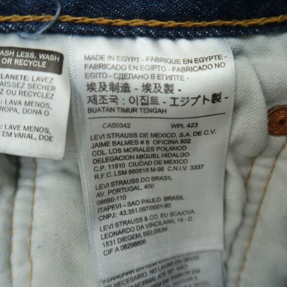 Levi's 501 Jeans Mens Size 34x34(32x31 Actual) Blue Original Straight Button Fly - Picture 12 of 16